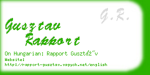 gusztav rapport business card